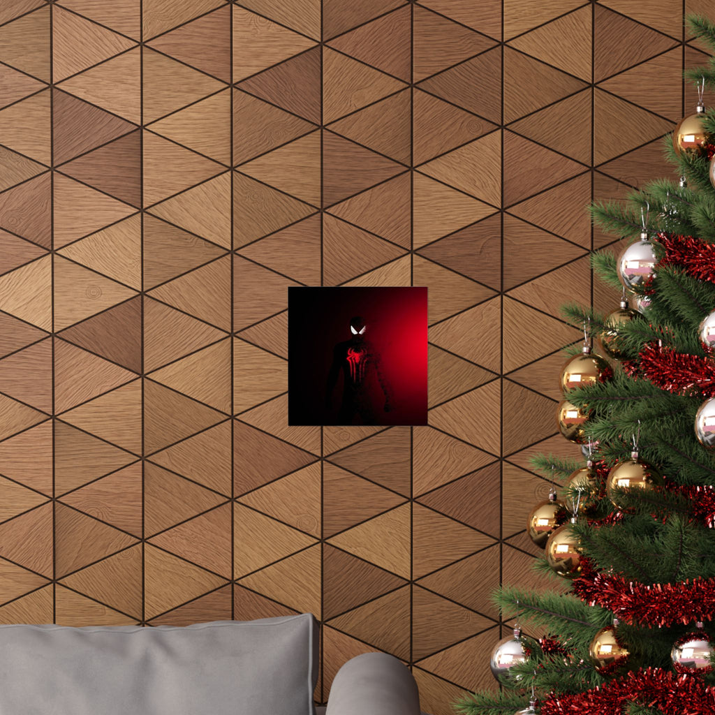 Venom-Inspired Dark Red Poster — Matte Vertical Superhero Wall Art