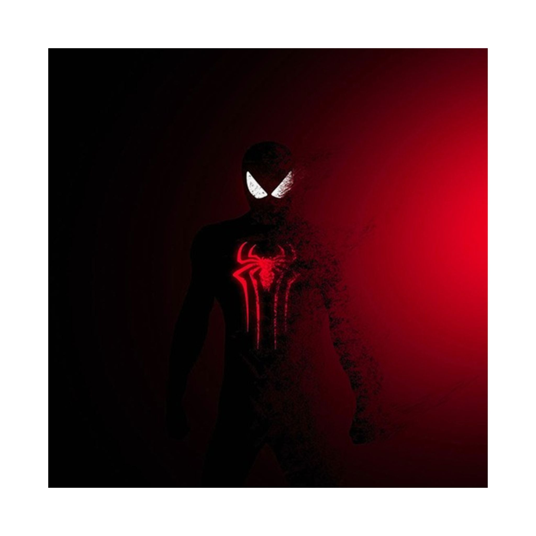 Venom-Inspired Dark Red Poster — Matte Vertical Superhero Wall Art